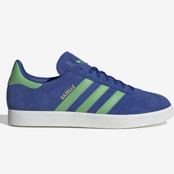 Adidas Originals Men's 11.5 Gazelle Shoes Royal Blue Green White JH5389 NEW